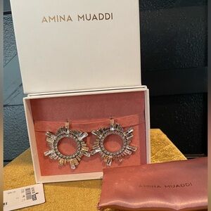 Amina Muaddi Begum crystal earrings